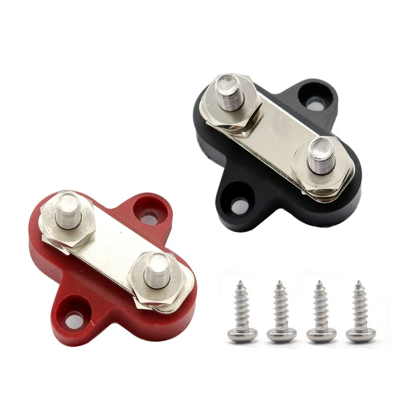 Red/black Double Terminal M8/M6 Screw Fixed Wire Connector Truck Motorhome Yacht Busbar 
Red/black Double Terminal M8/M6 Screw Fixed Wire Connector Truck Motorhome Yacht Busbar