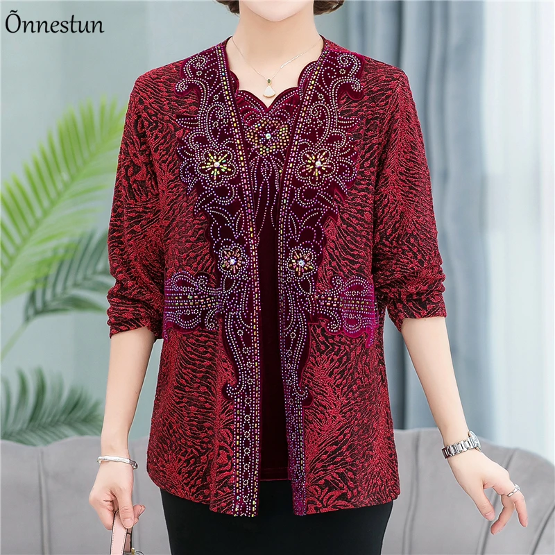 Женский осенний комплект из двух предметов, свитер с длинным рукавом, пуловер для матери, свитер с принтом для женщин
Женский осенний комплект из двух предметов, свитер с длинным рукавом, пуловер для матери, свитер с принтом для женщин