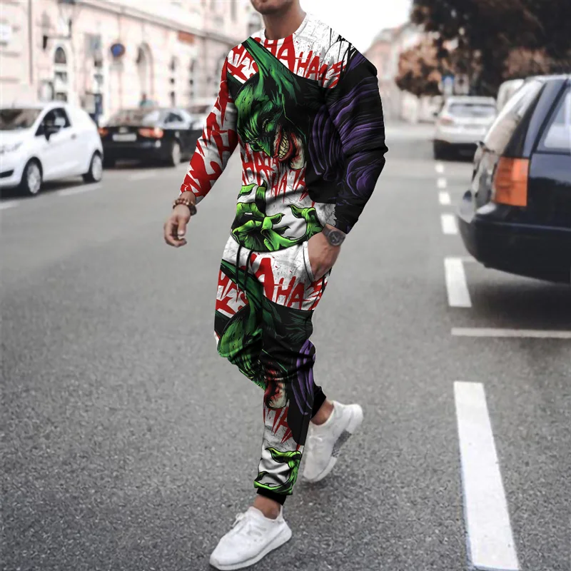 Men's 2021 Autumn Fashion 3D Printing New Men's Casual Round Neck Long-sleeved T-Shirt Trousers Loose cartoon Two-piece Suit
Men's 2021 Autumn Fashion 3D Printing New Men's Casual Round Neck Long-sleeved T-Shirt Trousers Loose cartoon Two-piece Suit