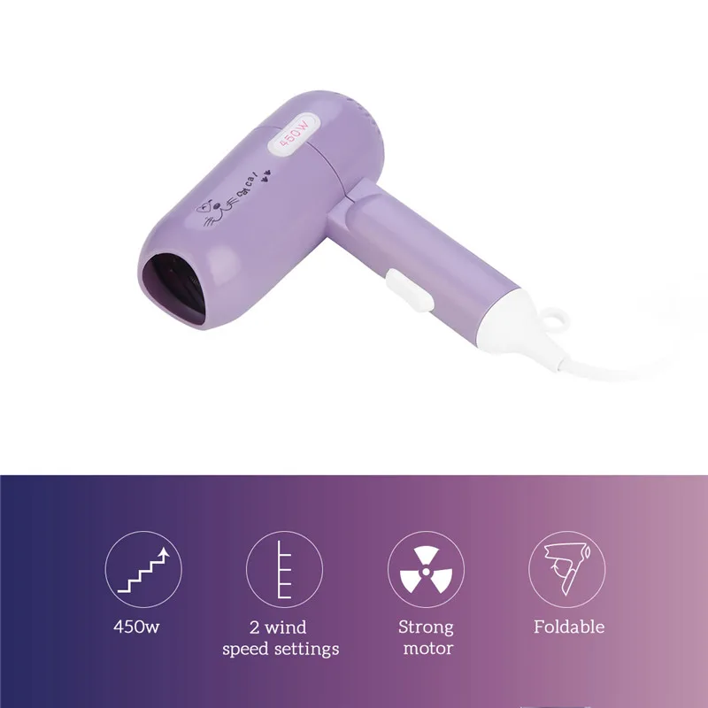 450W Foldable Mini Hair Dryer Household Dormitory Travel Blow Dryer Lightweight Quick Drying Hairdryer Styling Tool Low Noise 31
450W Foldable Mini Hair Dryer Household Dormitory Travel Blow Dryer Lightweight Quick Drying Hairdryer Styling Tool Low Noise 31
