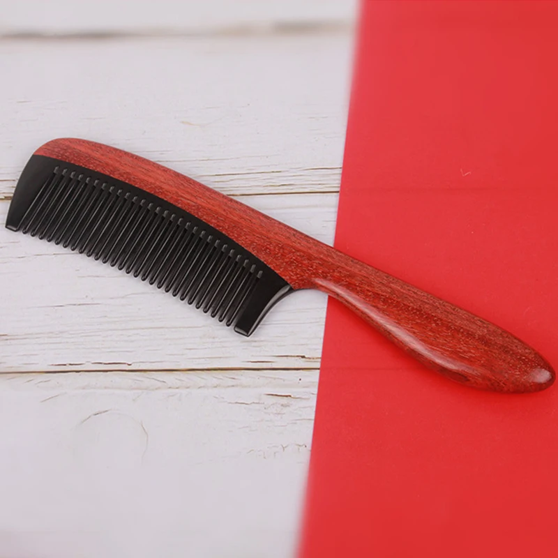 New Natural Massage Comb Hand-polished Black Buffalo Horns & Wood Comb High Quality Anti-static Wooden Hair Comb Health Care
New Natural Massage Comb Hand-polished Black Buffalo Horns & Wood Comb High Quality Anti-static Wooden Hair Comb Health Care