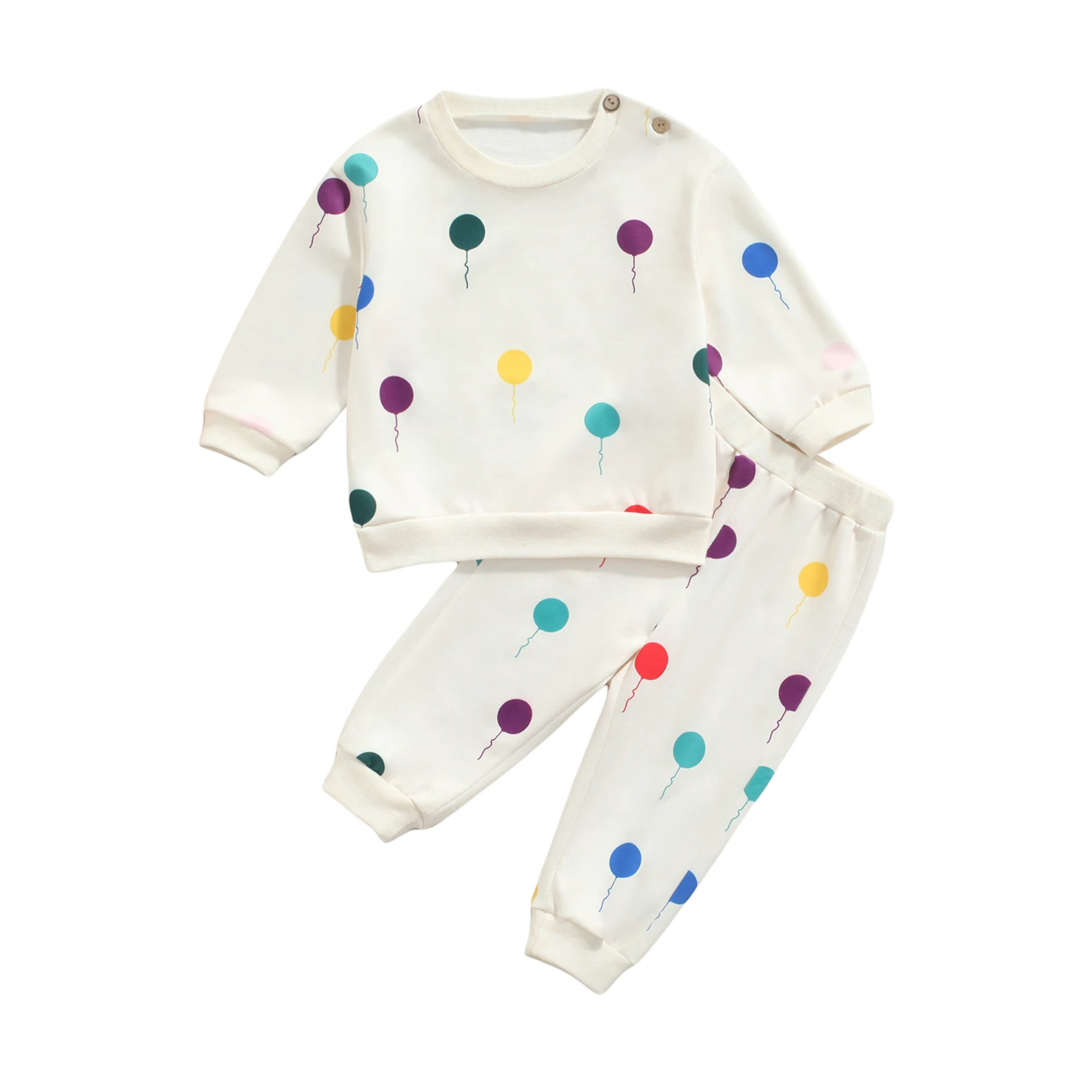 2021 New Autumn Infant Babies Casual Two-piece Clothes Set, Balloon Printed Pattern Pullover and Elastic Waist Pants
2021 New Autumn Infant Babies Casual Two-piece Clothes Set, Balloon Printed Pattern Pullover and Elastic Waist Pants