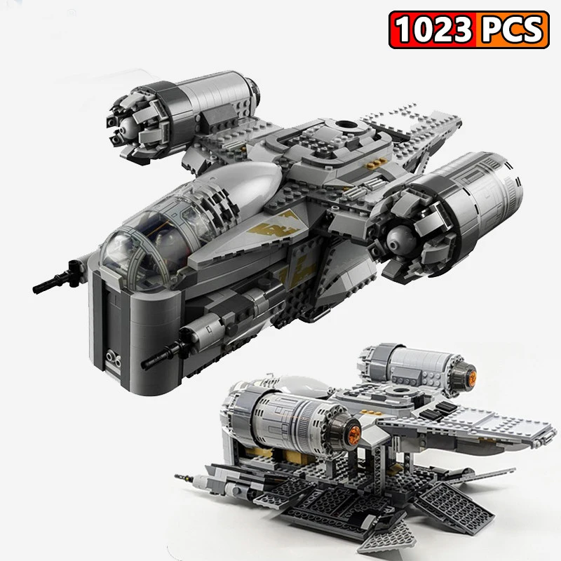 Razor Crest Compatible 75292 1023PCS 5 Figures Building Kit Bricks Spaceship Constructor Birthday Present Christmas Gift for Kid
Razor Crest Compatible 75292 1023PCS 5 Figures Building Kit Bricks Spaceship Constructor Birthday Present Christmas Gift for Kid