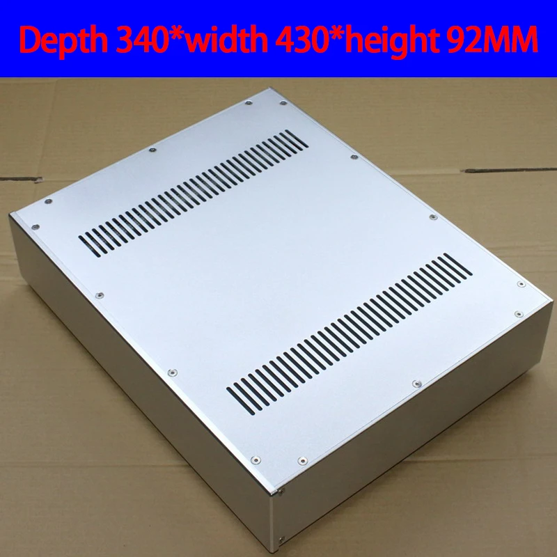 KYYSLB 340*430*92MM WA52 All Aluminum Amplifier Chassis Box House DIY Enclosure with Feet Screws Amplifier Case Shell
KYYSLB 340*430*92MM WA52 All Aluminum Amplifier Chassis Box House DIY Enclosure with Feet Screws Amplifier Case Shell
