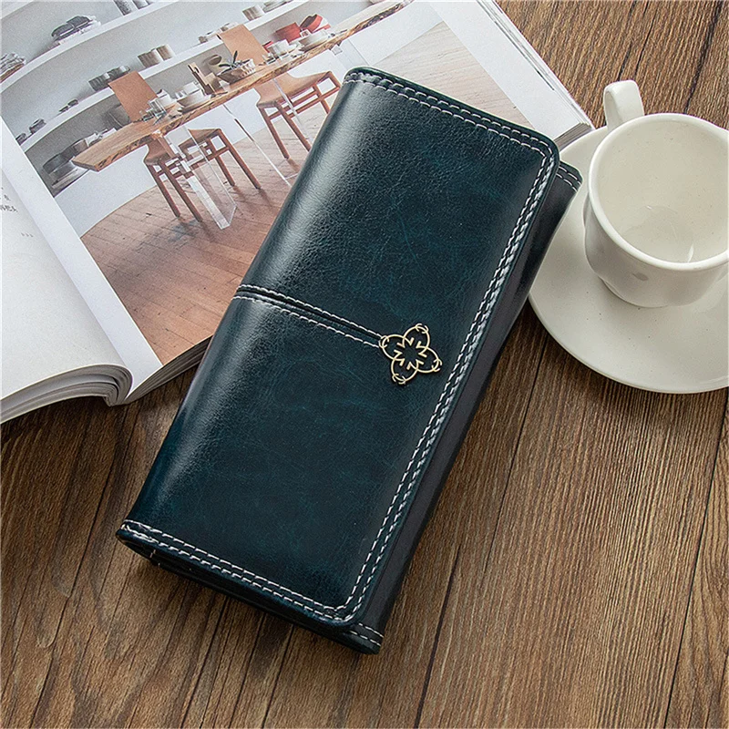2021 New Women's Wallet Wax Oil Skin Wallet Money Bag Lady Long Leather Clutch Bag Wallet Card Holder Carteira Feminina
2021 New Women's Wallet Wax Oil Skin Wallet Money Bag Lady Long Leather Clutch Bag Wallet Card Holder Carteira Feminina