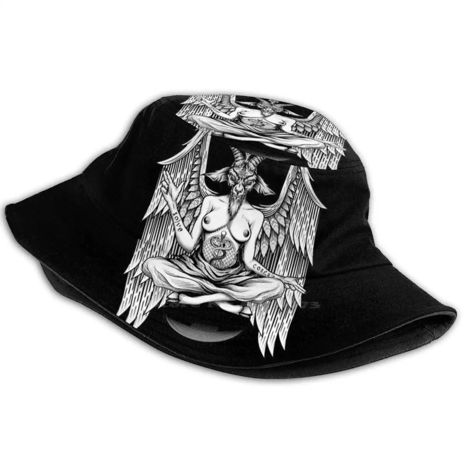 

Шляпа-ведро Baphomet Мужская/Женская, воздухопроницаемая коза, дьявол, сатана, оккультная, демон, коза, сатанист, 666