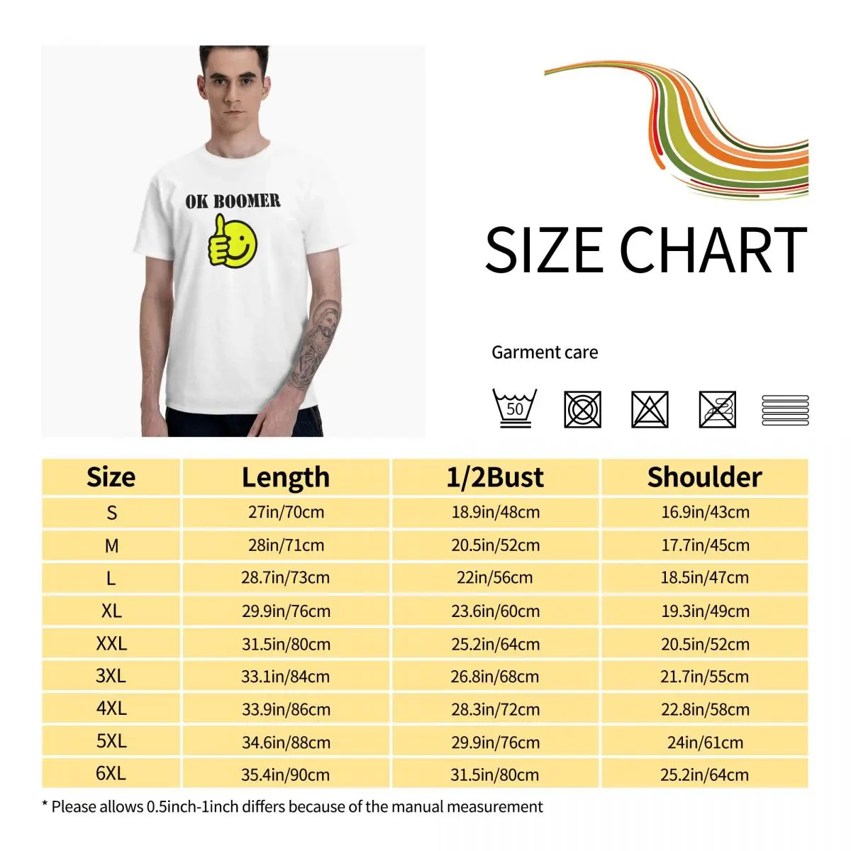 Custom Text OK Boomer Yellow Happy Face Thumbs Up Aesthetic Clothes Men's Basic Short Sleeve T-Shirt Graphic Funny Tops
Custom Text OK Boomer Yellow Happy Face Thumbs Up Aesthetic Clothes Men's Basic Short Sleeve T-Shirt Graphic Funny Tops