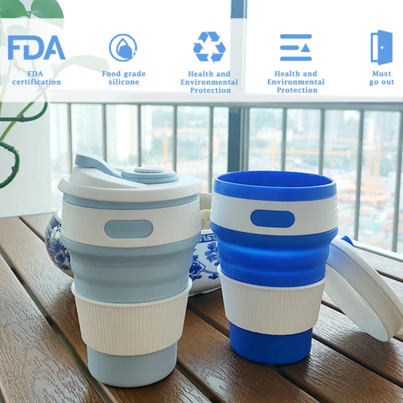 350ML Collapsible Coffee Cup, Silicone Travel Cup With Lids, Reusable Camping Tea Cup, Portable Foldable Hiking Cup, Lightweight
350ML Collapsible Coffee Cup, Silicone Travel Cup With Lids, Reusable Camping Tea Cup, Portable Foldable Hiking Cup, Lightweight