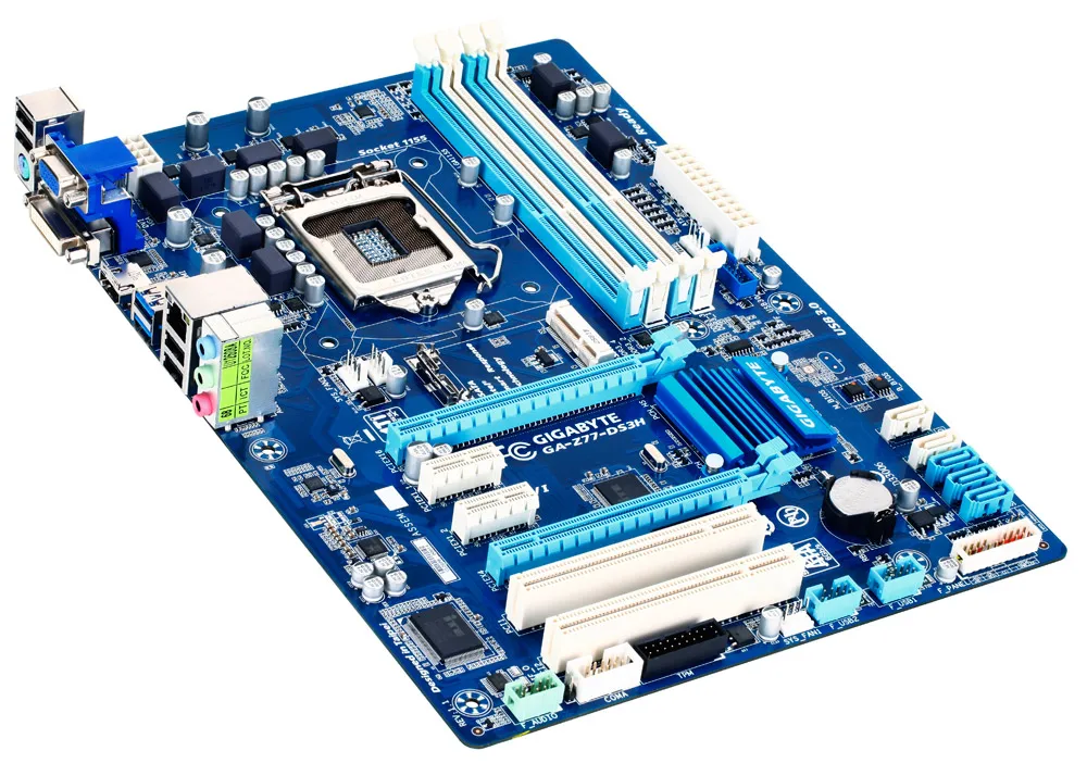 Б/у оригинальные Материнские платы Gigabyte память intel z77 DDR3 Двухъядерные материнские