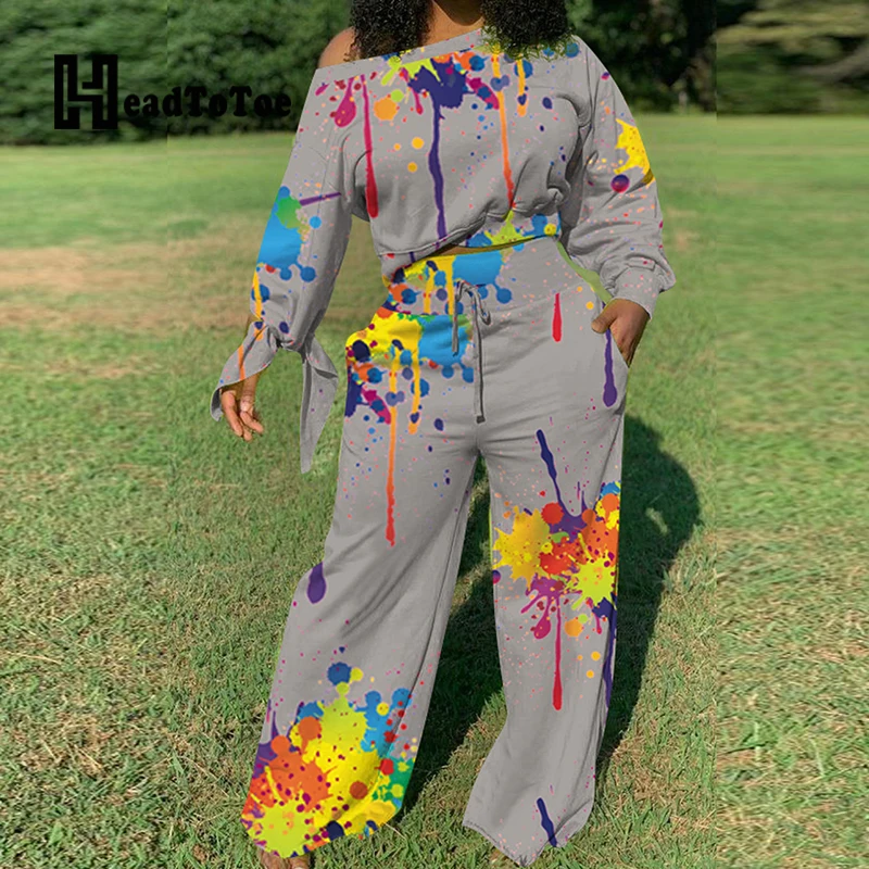 Splash Ink Graffiti Print Pocket Bow Drawstring Fashion Vintage Skew Neck 2 Piece Set Women Long Sleeve Loose Outfits for Women
Splash Ink Graffiti Print Pocket Bow Drawstring Fashion Vintage Skew Neck 2 Piece Set Women Long Sleeve Loose Outfits for Women