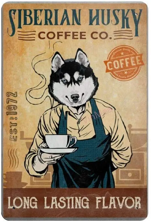 Siberian Husky Coffee Co Metal Tin Sign Plaque Wall Decor Art Shabby Chic Gift Suitable 12x8 Inch coffee decor
Siberian Husky Coffee Co Metal Tin Sign Plaque Wall Decor Art Shabby Chic Gift Suitable 12x8 Inch coffee decor