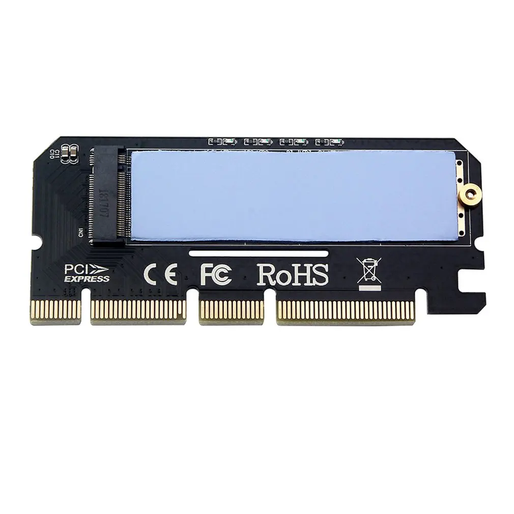 

M.2 SSD PCIE адаптер из алюминиевого сплава светодиодная Плата расширения компьютерный адаптер Интерфейс M.2 NVMe SSD NGFF к PCIE 3,0 X16 переходник