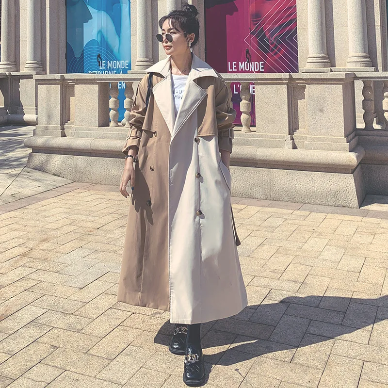 2021 Autumn Winter New Hepburn Style Temperament Loose And Thin Waist Contrast Stitching Windbreaker Jacket Women Trench Coat
2021 Autumn Winter New Hepburn Style Temperament Loose And Thin Waist Contrast Stitching Windbreaker Jacket Women Trench Coat