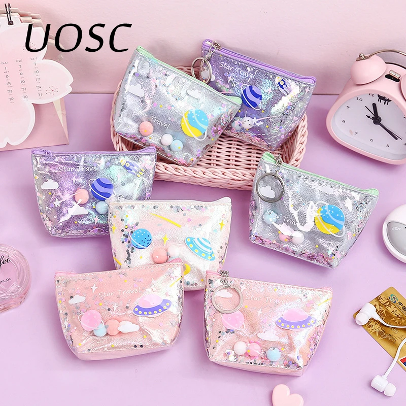 Прозрачный кошелек UOSC для мелочи милый женский бумажник кошельки детские мини с