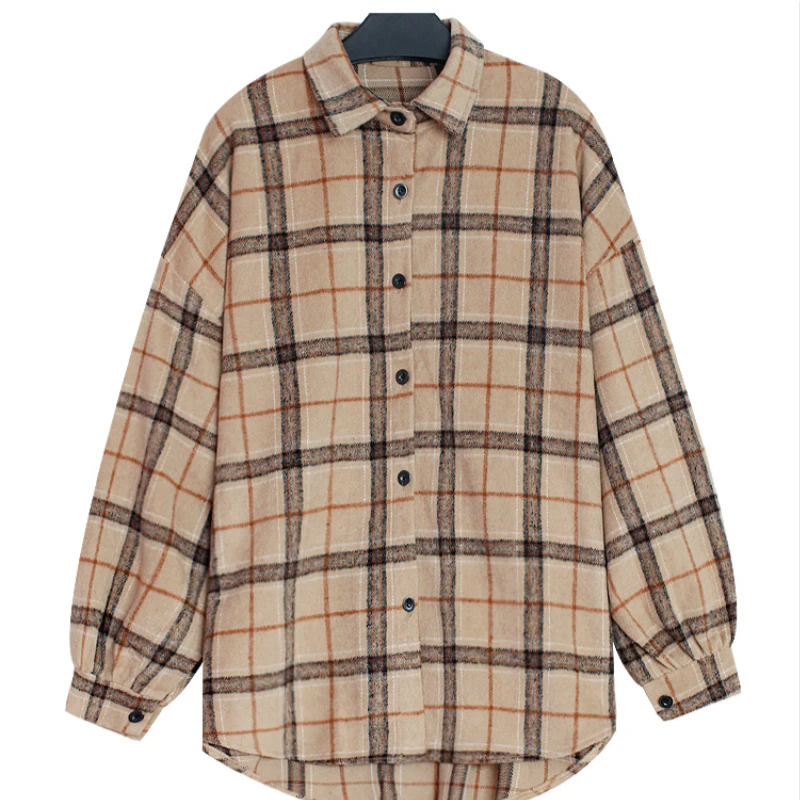 GOOHOJIO New Autumn Women Shirt Loose Style Shirt Women Casual Shirt Ladies Women Tops Plaid Woollen Cloth Shirt Streetwear
GOOHOJIO New Autumn Women Shirt Loose Style Shirt Women Casual Shirt Ladies Women Tops Plaid Woollen Cloth Shirt Streetwear