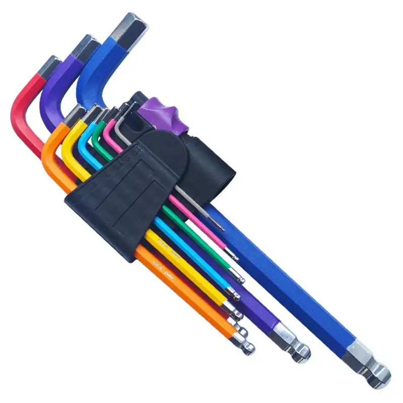 9PC Fold/normal/Lengthened Hexagon Wrench Set Universal Ball Head Pattern 6 Angle Screwdriver Hardness High Hexagonal Wrench
9PC Fold/normal/Lengthened Hexagon Wrench Set Universal Ball Head Pattern 6 Angle Screwdriver Hardness High Hexagonal Wrench