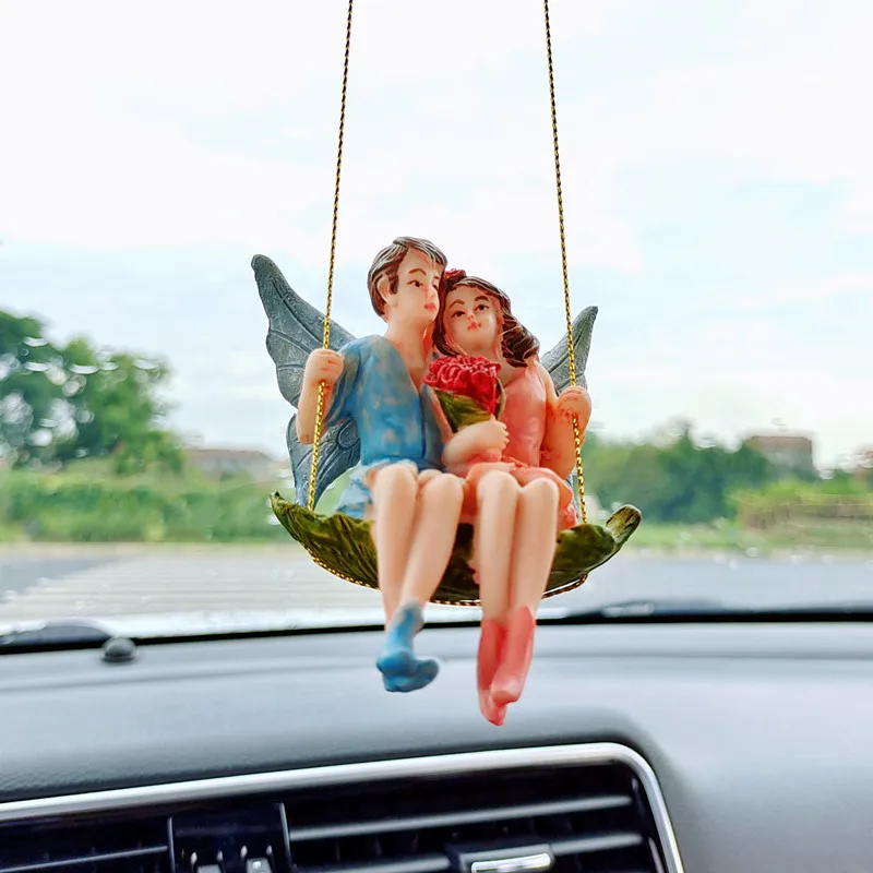 Swing Couples Flower Fairy Car Pendant Romantic Lovers Fairy Rear View Mirror Hanging Accessories Car Decoration Accessories
Swing Couples Flower Fairy Car Pendant Romantic Lovers Fairy Rear View Mirror Hanging Accessories Car Decoration Accessories