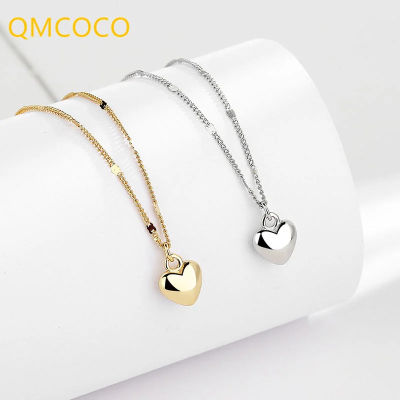QMCOCO серебряный цвет простой элегантный поверхность гладкая любовь ожерелье для женщин INS стиль сердце-формы модная цепь до ключиц
QMCOCO серебряный цвет простой элегантный поверхность гладкая любовь ожерелье для женщин INS стиль сердце-формы модная цепь до ключиц