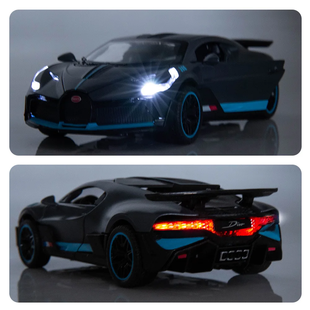 Модель автомобиля Bugatti 1/32, размер 14,5 см, спортивный автомобиль Divo(VB32603), коллективные 3 открытые двери с основанием
Модель автомобиля Bugatti 1/32, размер 14,5 см, спортивный автомобиль Divo(VB32603), коллективные 3 открытые двери с основанием