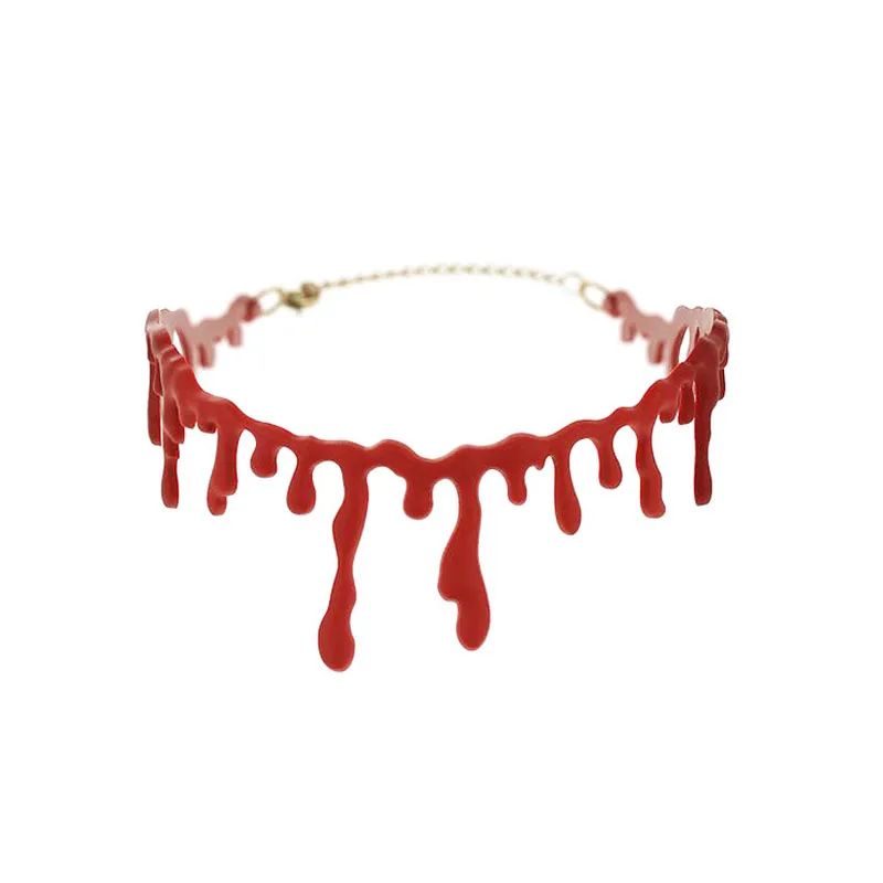1pc Halloween Decoration Horror Blood Drip Necklace Fake Blood Vampire Fancy Joker Choker Costume Necklaces Party Accessories
1pc Halloween Decoration Horror Blood Drip Necklace Fake Blood Vampire Fancy Joker Choker Costume Necklaces Party Accessories
