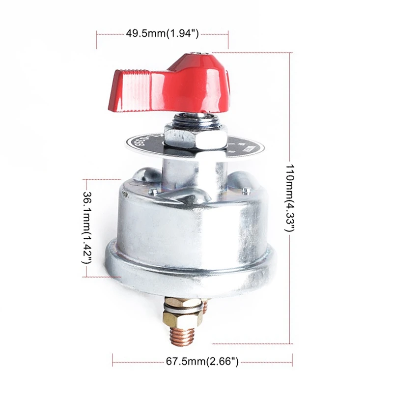 Master Disconnect Switch & Relays Car Battery Isolator ON/OFF Switch for Car Vehicle RV Boat Marine Yach
Master Disconnect Switch & Relays Car Battery Isolator ON/OFF Switch for Car Vehicle RV Boat Marine Yach