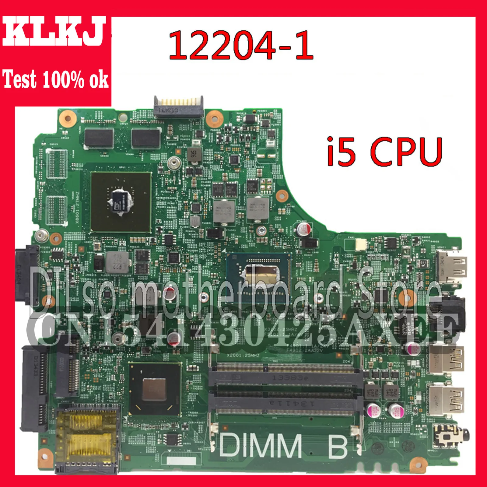 Материнская плата KLKJ 12204-1 для ноутбука Dell INSPIRON 3421 12204-1, материнская плата Dell I5 CPU, оригинальная тестовая материнская плата
Материнская плата KLKJ 12204-1 для ноутбука Dell INSPIRON 3421 12204-1, материнская плата Dell I5 CPU, оригинальная тестовая материнская плата