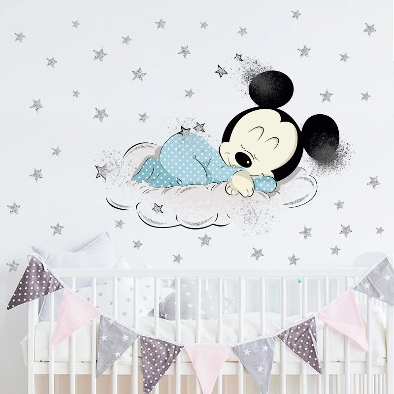 Sleeping Mickey Minnie Mouse Wall Sticker For Child Room Kids Bedroom Mural Princess Baby Self-adhesive Vinyl Decals Home Decor 
Sleeping Mickey Minnie Mouse Wall Sticker For Child Room Kids Bedroom Mural Princess Baby Self-adhesive Vinyl Decals Home Decor