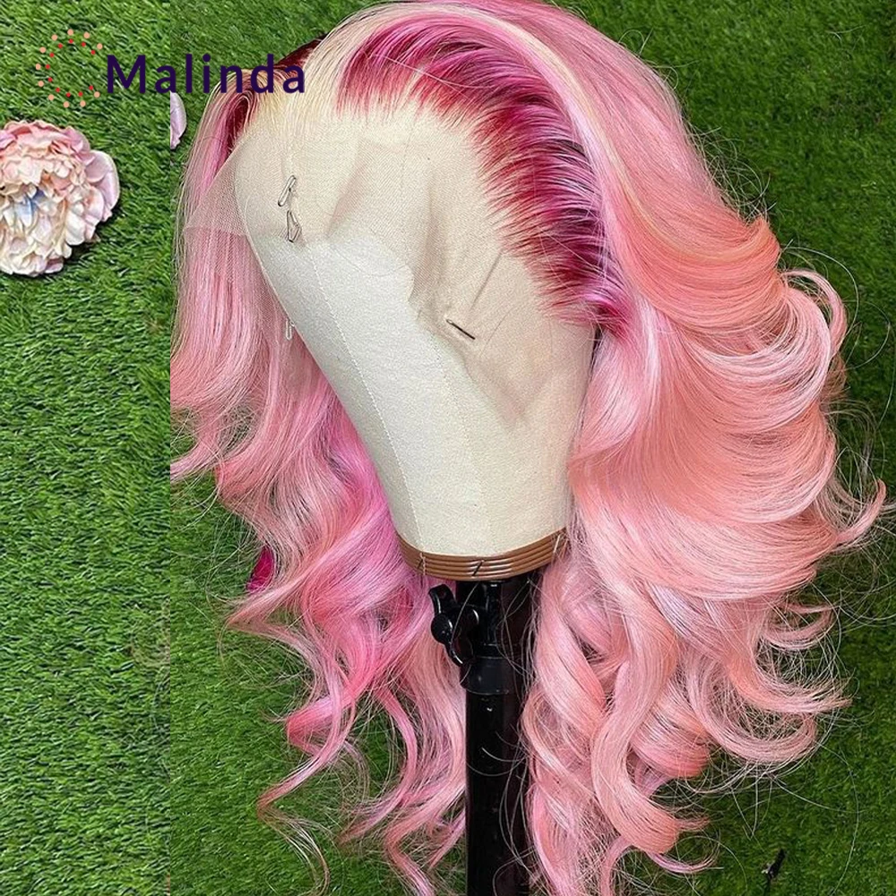 Pink Wig Body Wave Lace Wig For Black Women Pink Roots Ombre Human Hair Wigs Pre Plucked With Baby Hair Glueless Transparent Wig
Pink Wig Body Wave Lace Wig For Black Women Pink Roots Ombre Human Hair Wigs Pre Plucked With Baby Hair Glueless Transparent Wig