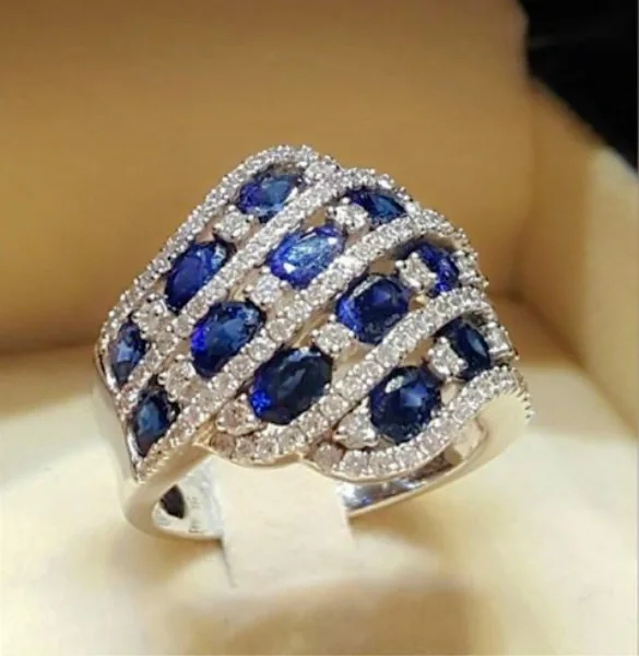 Brilliant Blue & Red Stone Wedding Party Rings for Women Exaggerate SilverPlated Zircon Fashion Promise Engagement Ring Jewelry
Brilliant Blue & Red Stone Wedding Party Rings for Women Exaggerate SilverPlated Zircon Fashion Promise Engagement Ring Jewelry