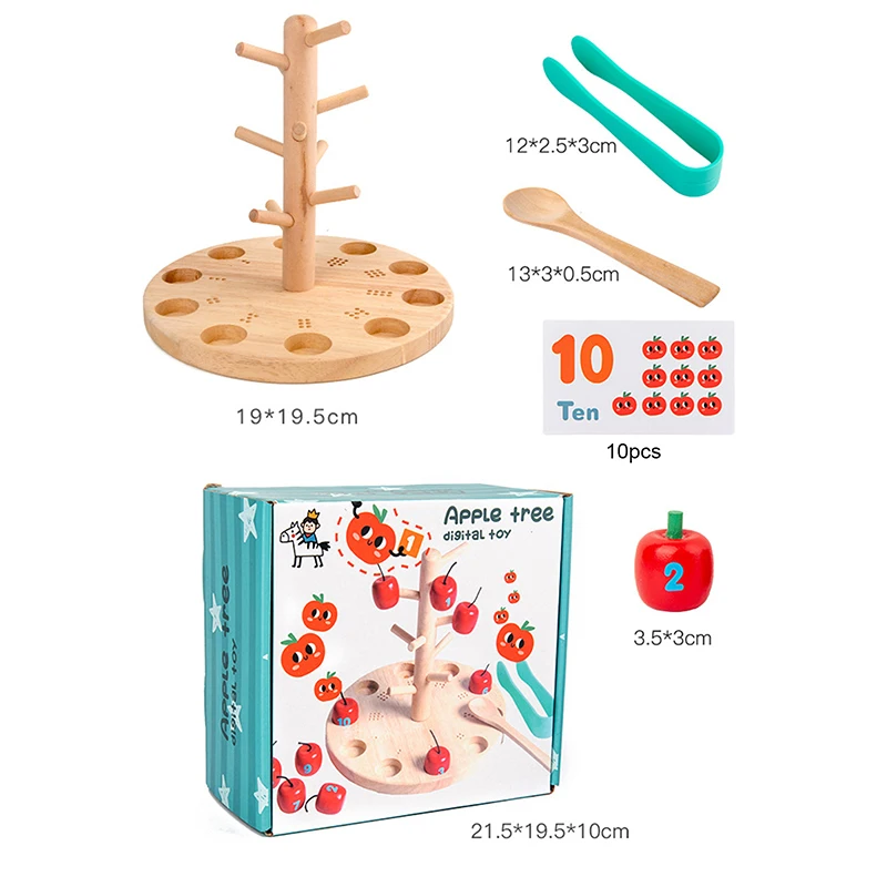 Wooden Math Picking Apple Game Toy Children'S Education Learning Numbers Development Fine Motor Skills Educational Toy Gift
Wooden Math Picking Apple Game Toy Children'S Education Learning Numbers Development Fine Motor Skills Educational Toy Gift
