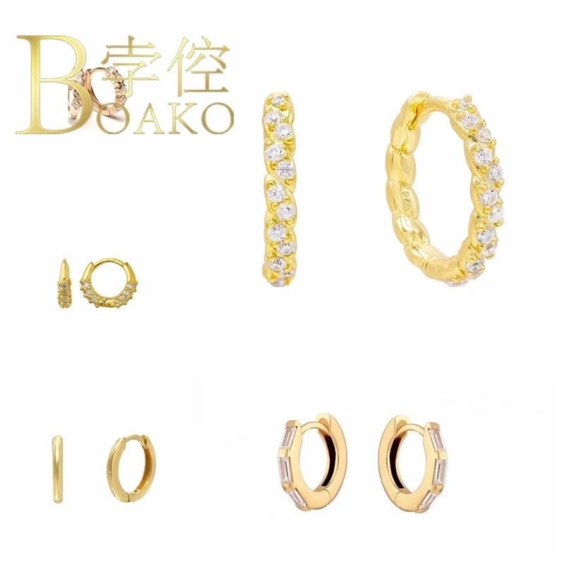 BOAKO Diamon Round Earrings For Women Kolczyki 925 Sterling Silver Earrings Hoop Piercing Earcuff Fashion Luxury Brincos #4.3
BOAKO Diamon Round Earrings For Women Kolczyki 925 Sterling Silver Earrings Hoop Piercing Earcuff Fashion Luxury Brincos #4.3