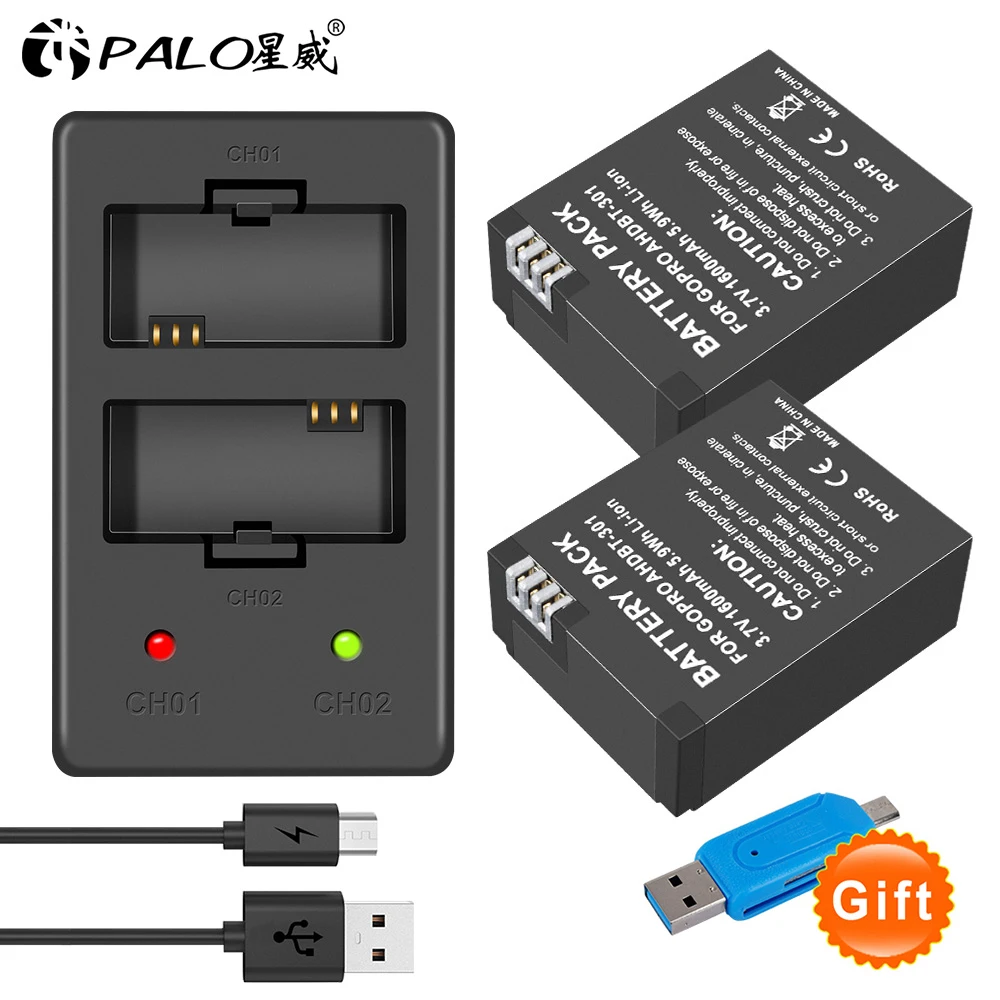Original WEIHE For GoPro Hero3 Hero3+ hero 3 hero 3+ battery +LED dual charger for go pro AHDBT-301 action camera accessory
Original WEIHE For GoPro Hero3 Hero3+ hero 3 hero 3+ battery +LED dual charger for go pro AHDBT-301 action camera accessory