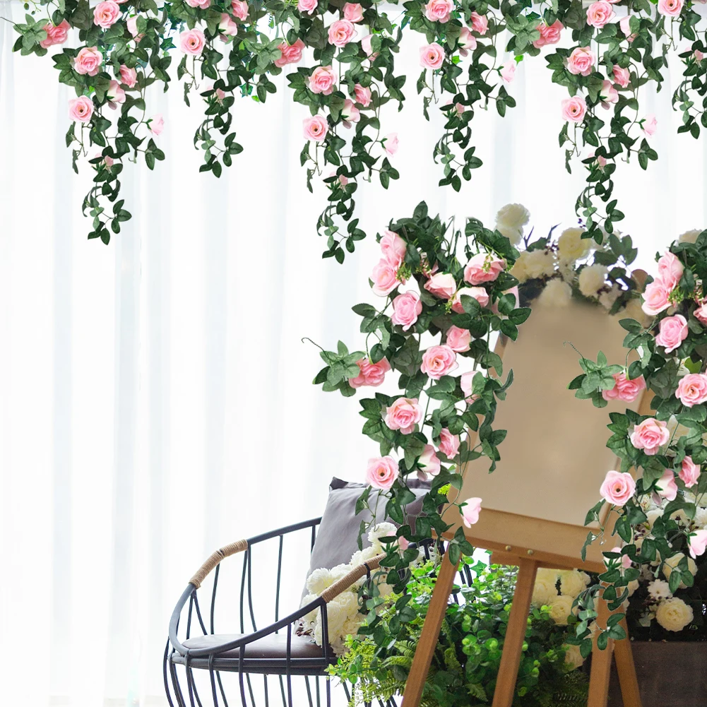 2PCS Home Decor Artificial Rose Fake Flowers Hanging Plant Wall Home Balcony Basket Decor Garden Decoration Outdoor Flowers
2PCS Home Decor Artificial Rose Fake Flowers Hanging Plant Wall Home Balcony Basket Decor Garden Decoration Outdoor Flowers