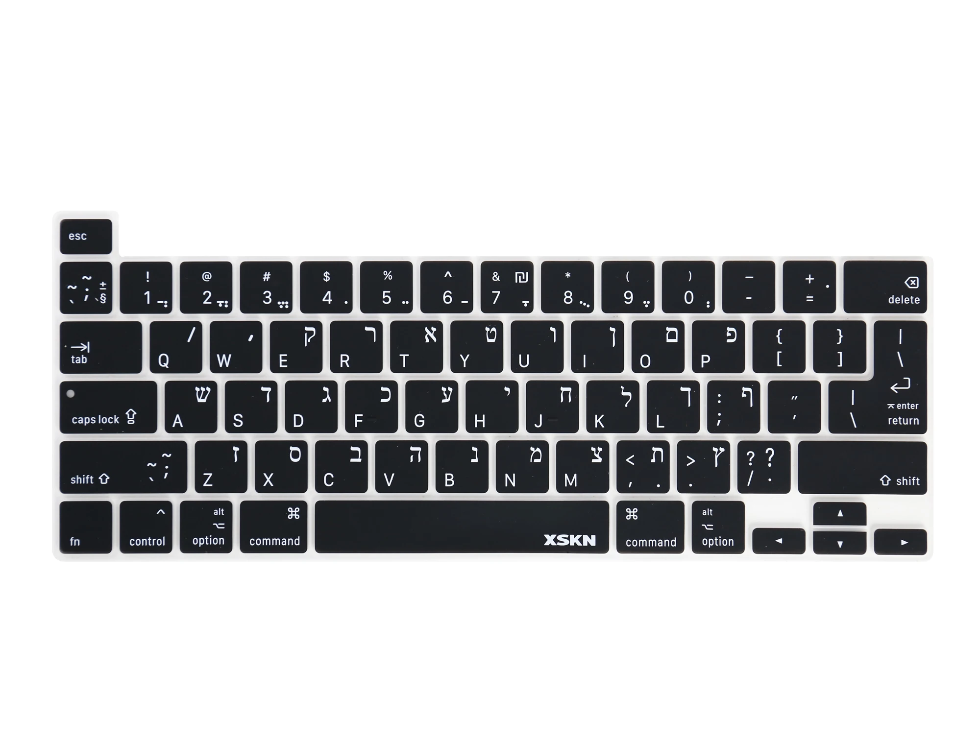 

XSKN Hebrew Silicone Keyboard Cover Skin for 2020 MacBook Pro 13.3 16 Inch Touch Bar A2141 A2338 M1 A2251 A2289 US&EU Version