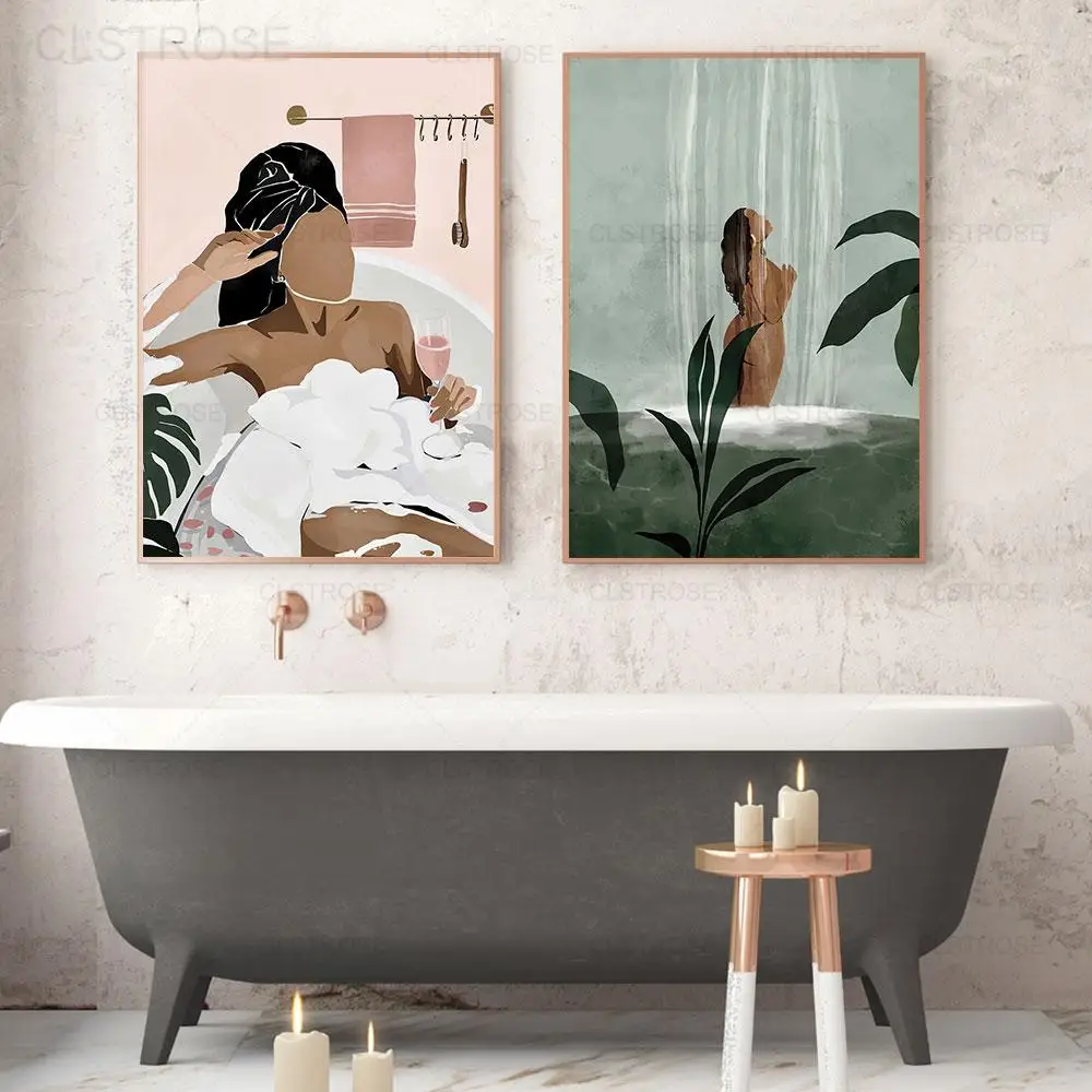 Bubble Bath Poster Take A Shower Canvas Painting Nordic Woman Yoga Meditation Modern Wall Art Picture for Living Room Decor 
Bubble Bath Poster Take A Shower Canvas Painting Nordic Woman Yoga Meditation Modern Wall Art Picture for Living Room Decor