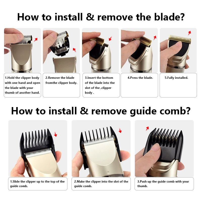 Professional Hair Clipper For Men Rechargeable Electric Razor Hair Trimmer Hair Cutting Machine Beard Trimmer Fast Charging 
Professional Hair Clipper For Men Rechargeable Electric Razor Hair Trimmer Hair Cutting Machine Beard Trimmer Fast Charging