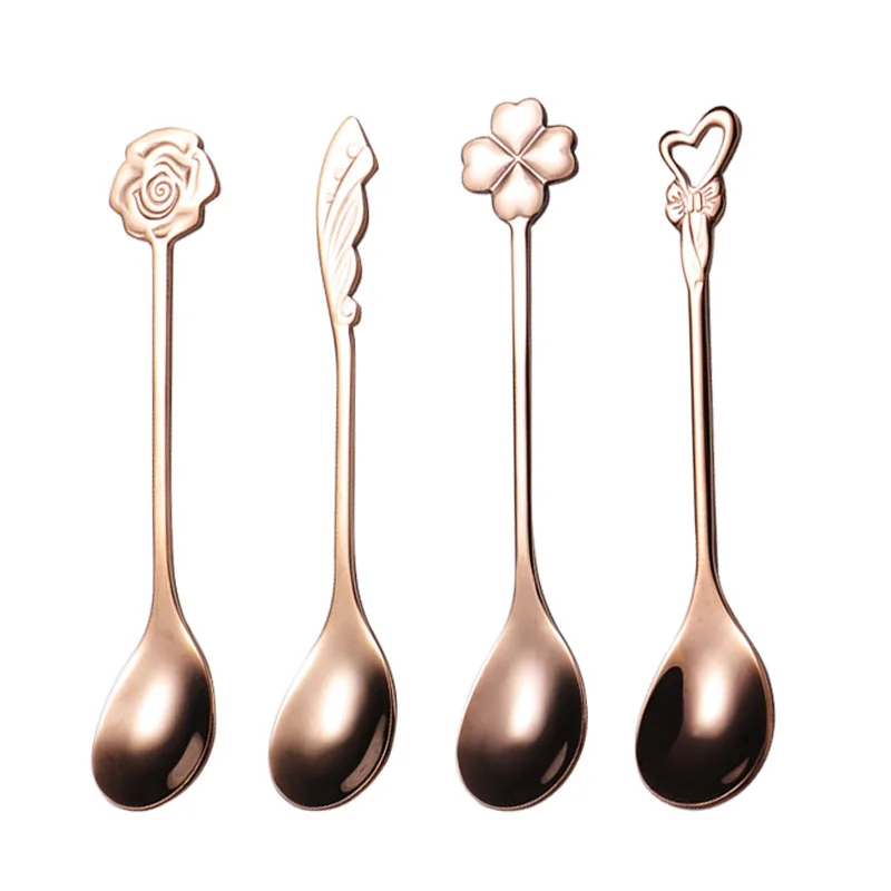 304 stainless steel coffee spoon wedding four-piece gift box love 4 flower-shaped titanium
304 stainless steel coffee spoon wedding four-piece gift box love 4 flower-shaped titanium