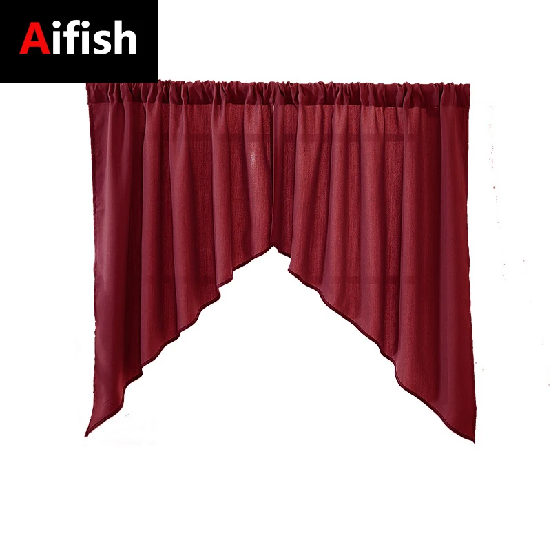 European American Red/Pink Polyester Cotton Translucent Finished Solid Color For Kitchen Cabinet Decoration Geometric Curtains 6
European American Red/Pink Polyester Cotton Translucent Finished Solid Color For Kitchen Cabinet Decoration Geometric Curtains 6