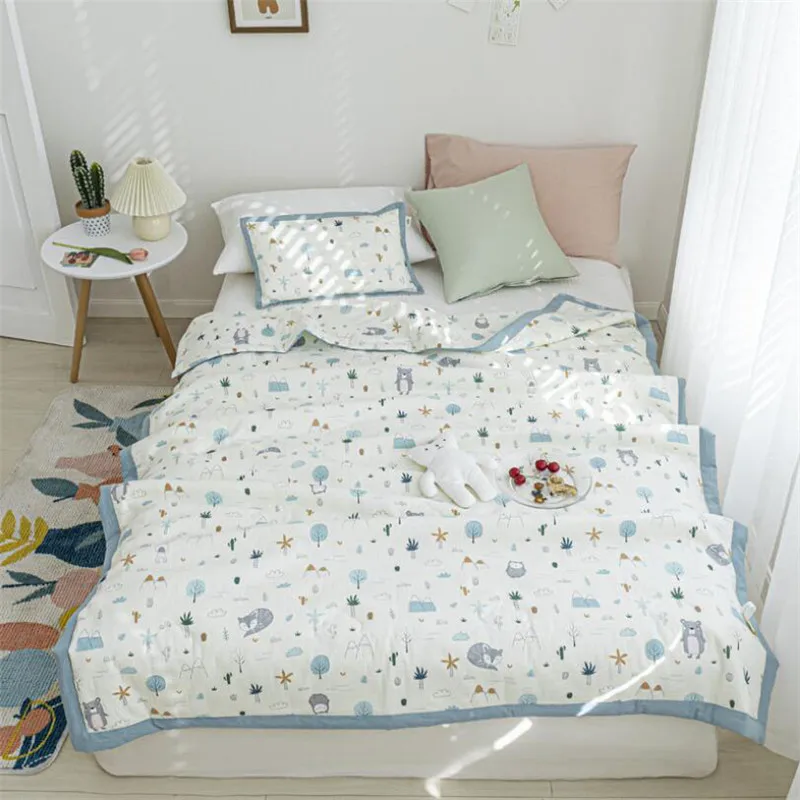 Summer Muslin Cotton Kids Sleep Blanket Quilt Home Textile Room Bedding Children Quilt Soft Muslin Cotton Kids Quilt Comforter
Summer Muslin Cotton Kids Sleep Blanket Quilt Home Textile Room Bedding Children Quilt Soft Muslin Cotton Kids Quilt Comforter