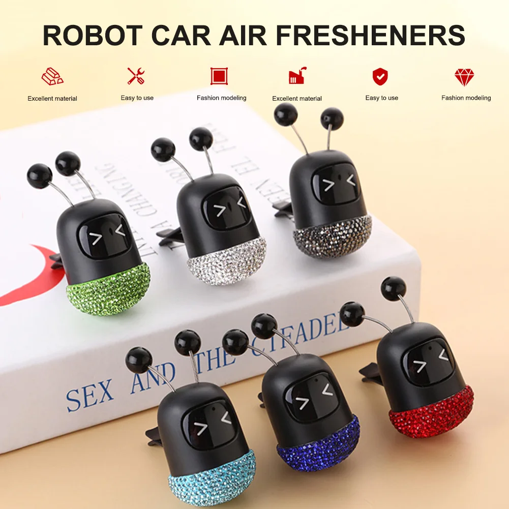 New Style Robot Car Air Fresheners Aromatherapy Perfume with Clip Car Bling Rhinestone Interior Decoration Accessories Gifts
New Style Robot Car Air Fresheners Aromatherapy Perfume with Clip Car Bling Rhinestone Interior Decoration Accessories Gifts