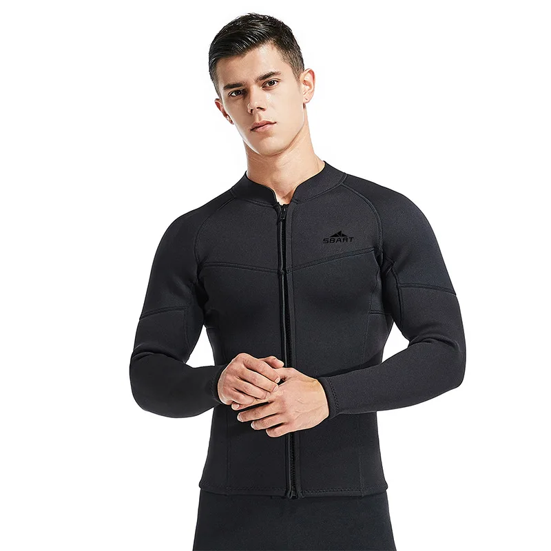 Men's Wetsuit Top, 3mm Neoprene Jacket Long Sleeve Front Zip Wetsuit Shirt for Diving Snorkeling Surfing Kayaking Cano Black
Men's Wetsuit Top, 3mm Neoprene Jacket Long Sleeve Front Zip Wetsuit Shirt for Diving Snorkeling Surfing Kayaking Cano Black