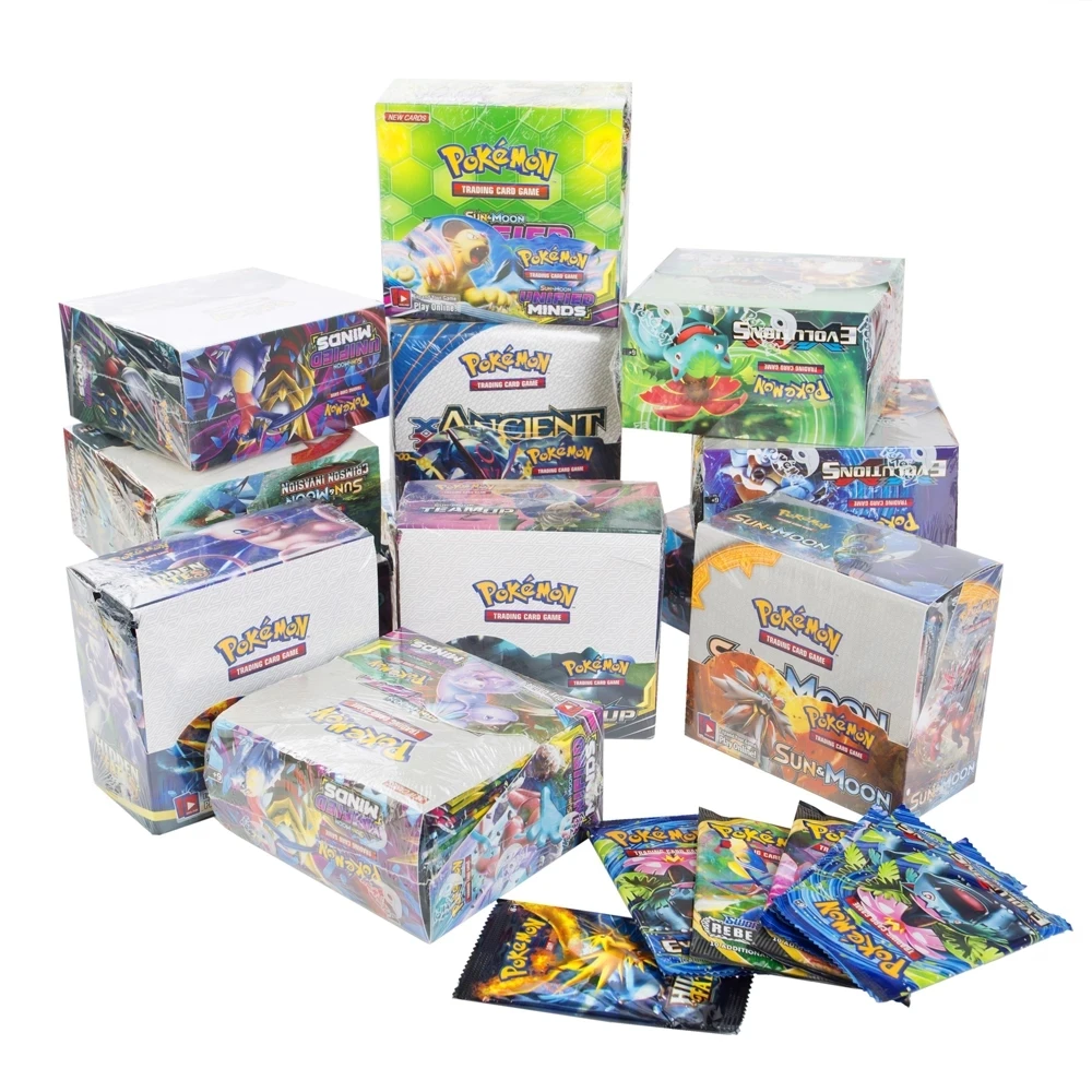324Pcs/Box Pokemon English Booster Cards Sword Shield Cards carte pokemon Newest Sun&Moon Evolutions Booster Trading Card Toys
324Pcs/Box Pokemon English Booster Cards Sword Shield Cards carte pokemon Newest Sun&Moon Evolutions Booster Trading Card Toys