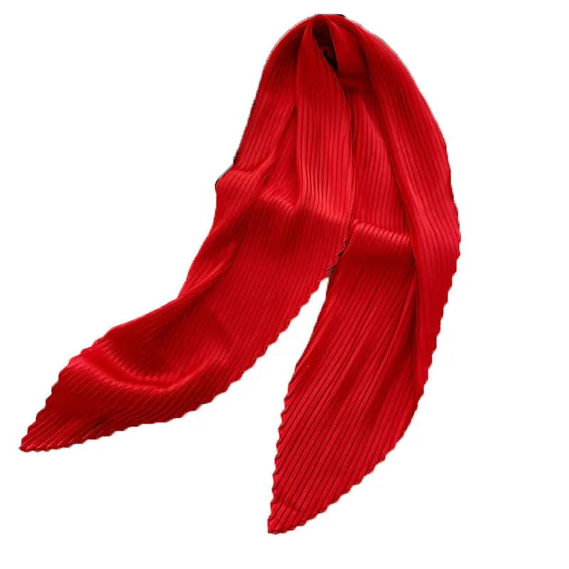 Plain Women Square Silk Scarf Satin Pleated Hair Scarf Neckerchief Hair Tie Band Kerchief Solid Color Scarves 70*70cm Headscarf
Plain Women Square Silk Scarf Satin Pleated Hair Scarf Neckerchief Hair Tie Band Kerchief Solid Color Scarves 70*70cm Headscarf