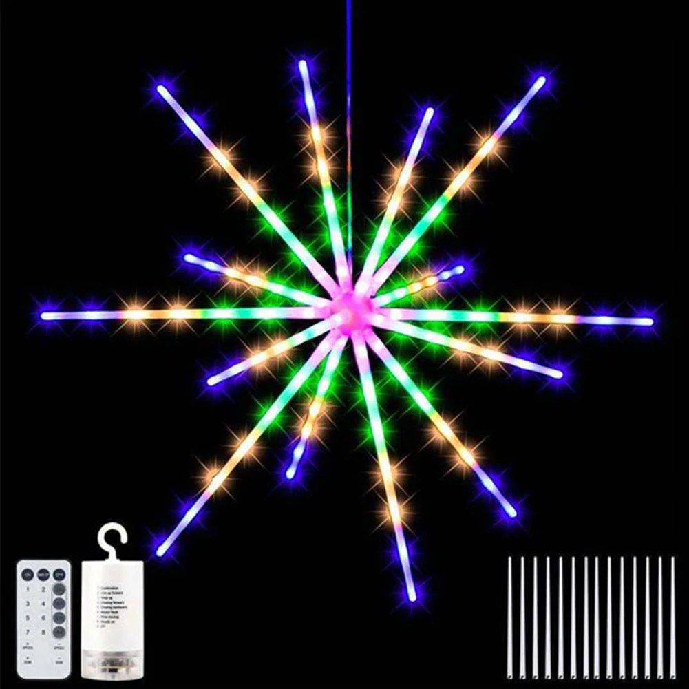 LED Christmas Hanging Starburst Light 8-Mode Fairy String Light Meteor Lamp with Remote Control for Xmas Indoor Party Decoration
LED Christmas Hanging Starburst Light 8-Mode Fairy String Light Meteor Lamp with Remote Control for Xmas Indoor Party Decoration
