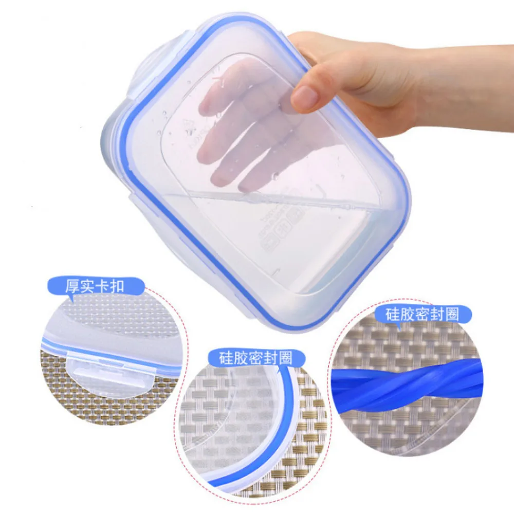 Plastic Lunch Box Portable Bowl Food Container Lunchbox Eco-Friendly for Kitchen Accessories Bento Storage Wy112101 | Дом и сад
