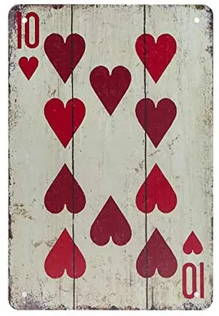 Vintage Poker Wall Decor Metal Sign Retro Tin Sign Wall Decorative Signs Art Decor for Home Cafe Pub Bar Shop 12x8 Inch Heart 
Vintage Poker Wall Decor Metal Sign Retro Tin Sign Wall Decorative Signs Art Decor for Home Cafe Pub Bar Shop 12x8 Inch Heart