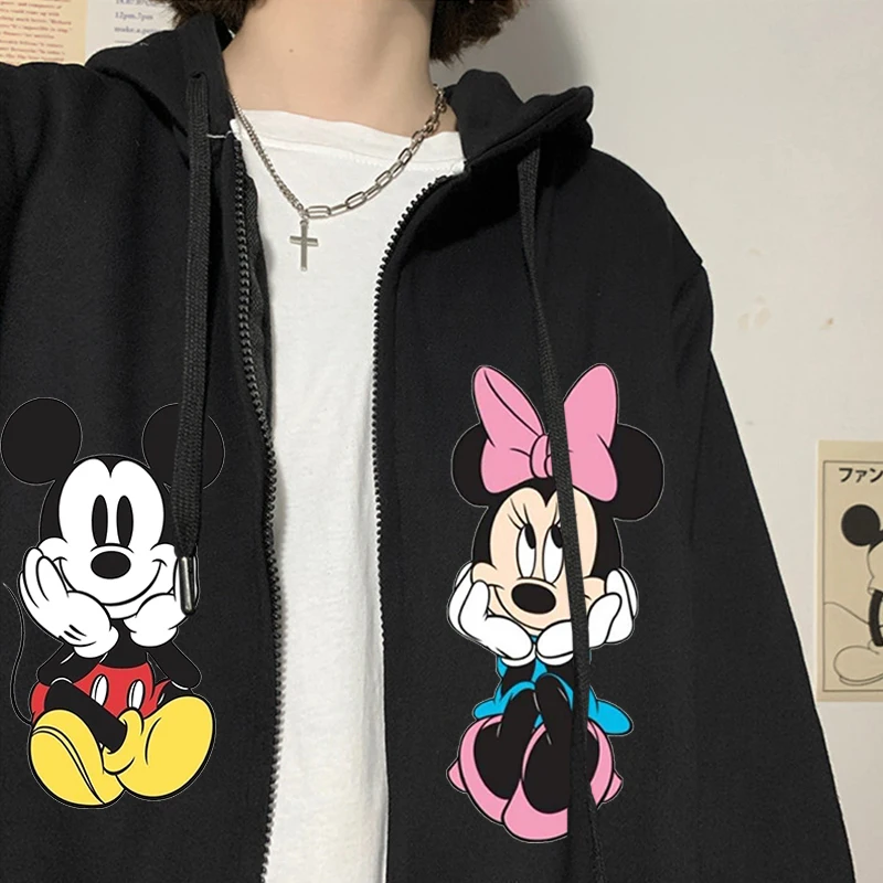 Black Zipper Winter Cute Girl Hoodie Disney Mickey Mouse Donald Duck Stitch Winnie The Pooh The Lion King Printing Women Jackets
Black Zipper Winter Cute Girl Hoodie Disney Mickey Mouse Donald Duck Stitch Winnie The Pooh The Lion King Printing Women Jackets