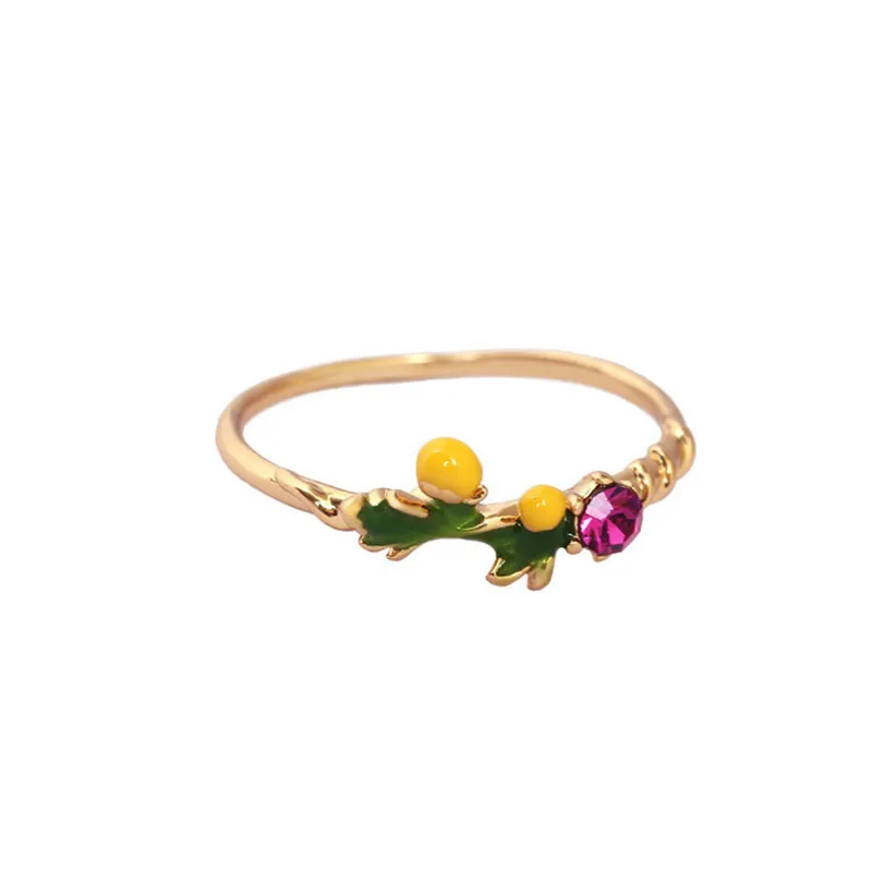 Simple and Versatile Fashion Personality Trend Enamel Glaze Yellow Bud Zircon Ring Ring Female Sweet Princess European Style
Simple and Versatile Fashion Personality Trend Enamel Glaze Yellow Bud Zircon Ring Ring Female Sweet Princess European Style