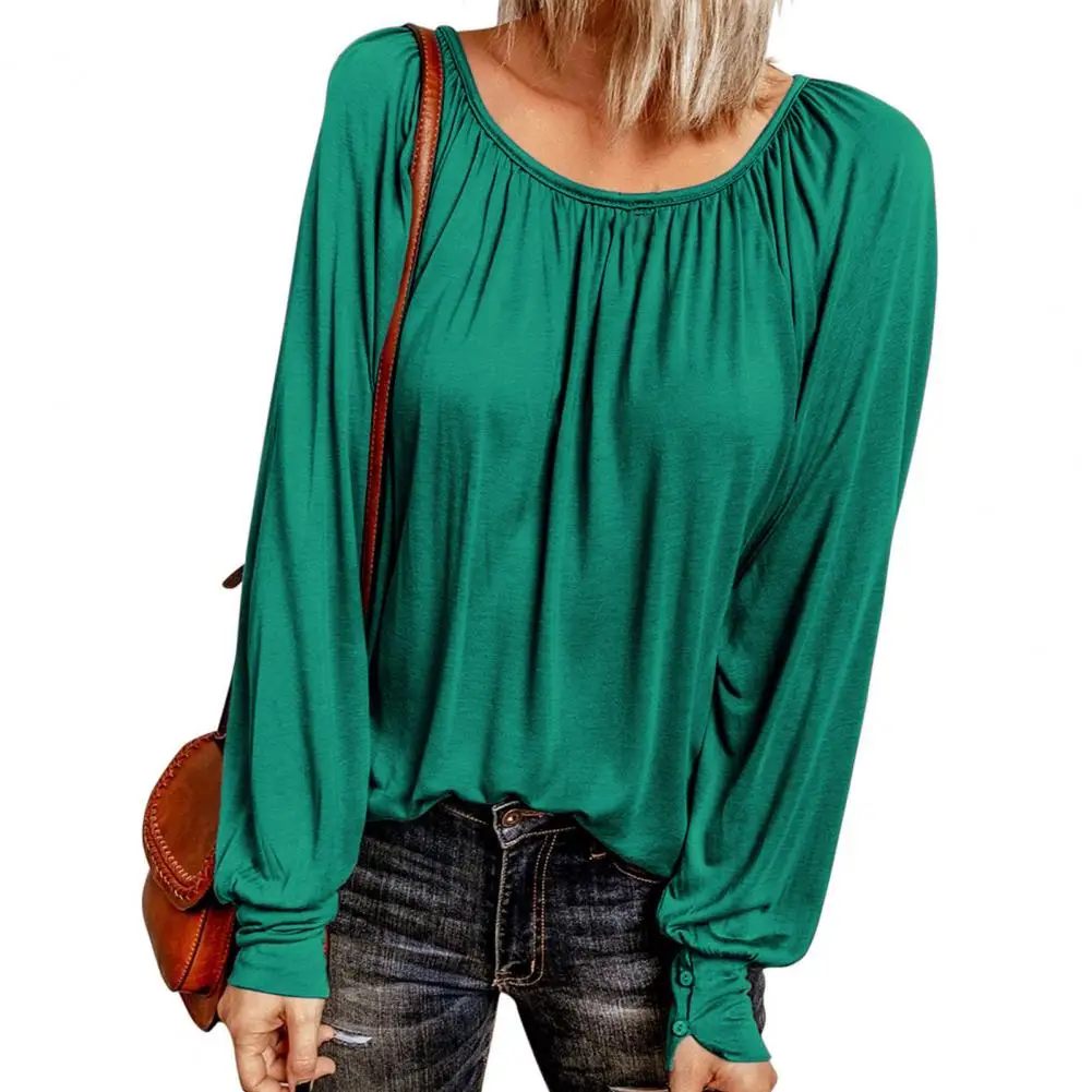 Solid Color Women Blouse Lady Shirts Sexy Long Sleeve O-Neck Blouses for Women Pleated Loose Pullover Tops Shirts femme Blousas
Solid Color Women Blouse Lady Shirts Sexy Long Sleeve O-Neck Blouses for Women Pleated Loose Pullover Tops Shirts femme Blousas