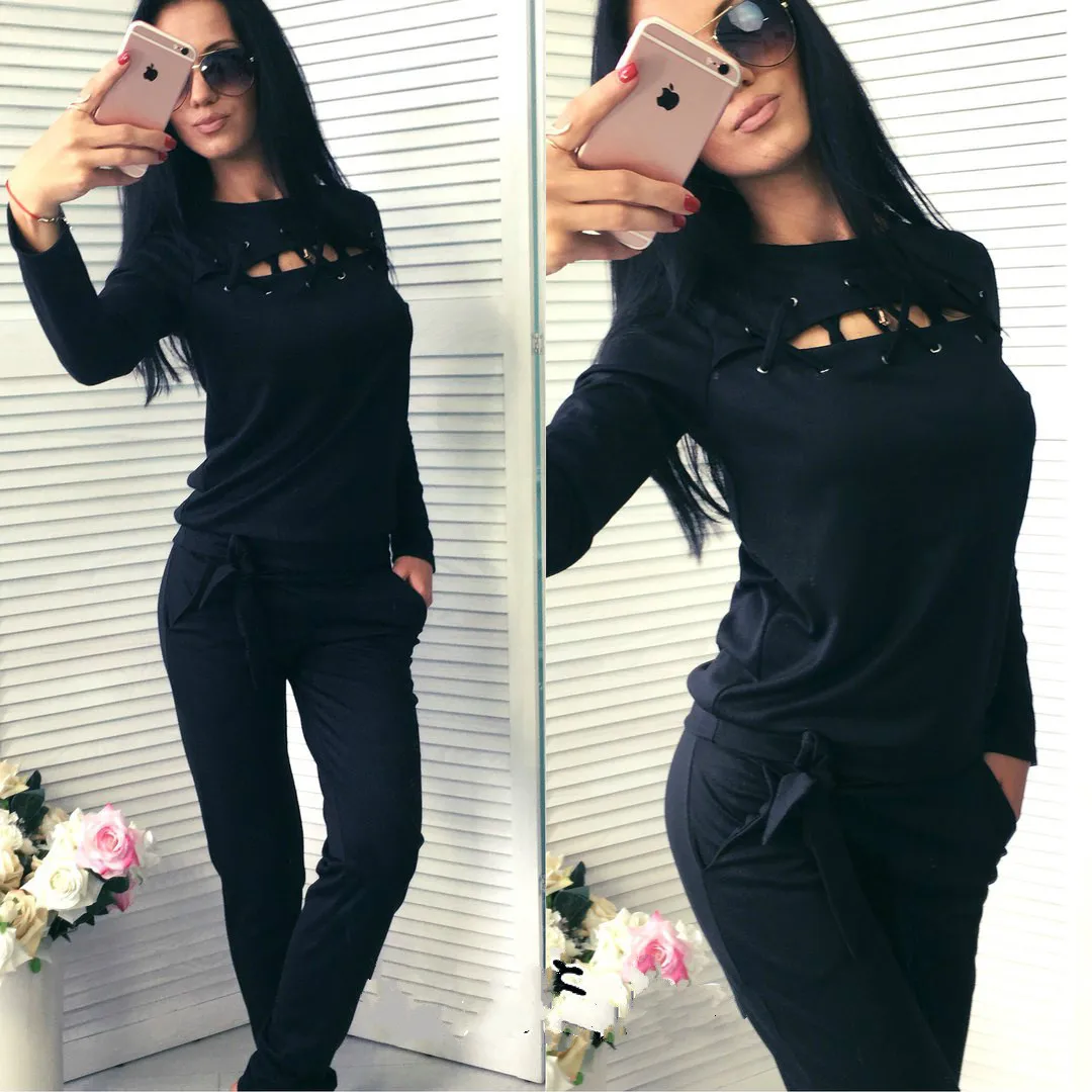 Long Sleeve Sweatshirt Two Piece Set Casual Hollow Out Women Sportswear Suit Solid Color Street Autumn Thin Fashion Tracksuit
Long Sleeve Sweatshirt Two Piece Set Casual Hollow Out Women Sportswear Suit Solid Color Street Autumn Thin Fashion Tracksuit